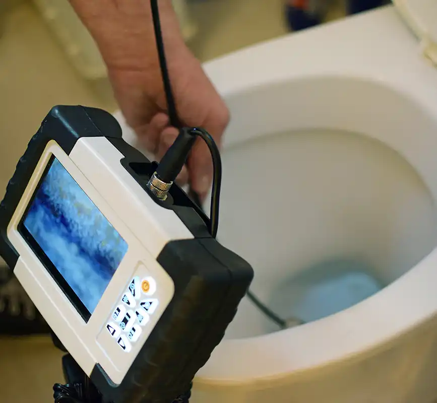Überprüfung einer verstopften Toilette